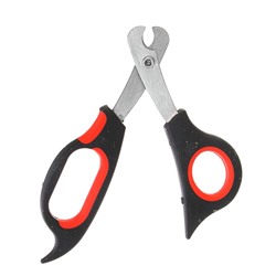 Ножницы-когтерезы средние с упором для пальца, 12×4.5×1.4 см, эконом, микс цветов