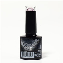 Гель лак для ногтей, с блёстками, трехфазный, 8 мл, LED/UV, прозрачный, фиолетовый (08)