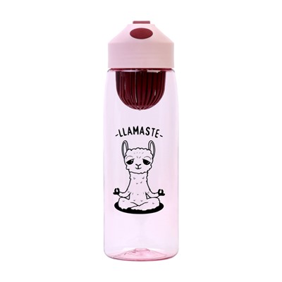Бутылка для воды, 550 мл, LLamaste, розовая
