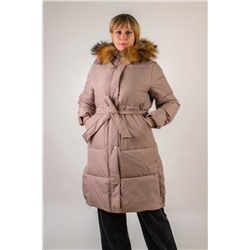 Зимняя парка, натуральный мех арт.623 (Коричневый)