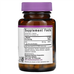 Bluebonnet Nutrition, Zinc Picolinate, 50 mg, 50 Vegetable Capsules