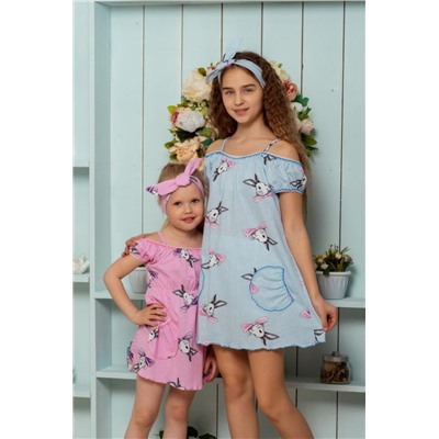 Платье 5116 детское (Голубой)