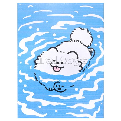 Набор творческая мастерская "Щенок в воде" 30*40 см.