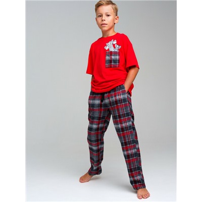 Комплект для мальчиков: брюки текстильные, фуфайка трикотажная (футболка)