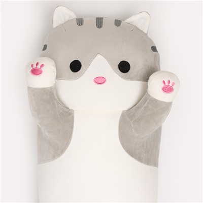 Мягкая игрушка «Котик», толстый, 110 см, цвет серый