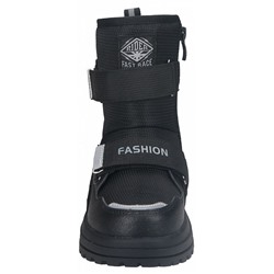 T-10837-A черн Ботинки зима для мальчиков (27-32)/8