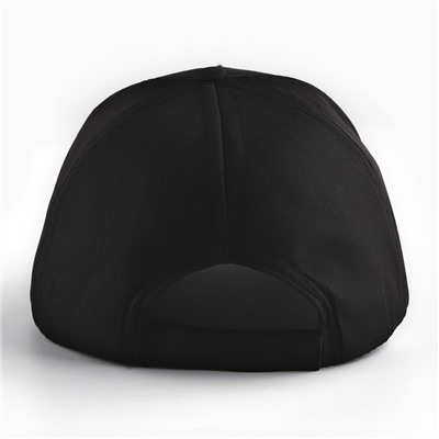 Кепка детская однотонная, цвет чёрный, р-р- 54