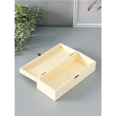 Шкатулка для росписи дерево «Прямоугольная», замок пряжка, 26×11×8 см