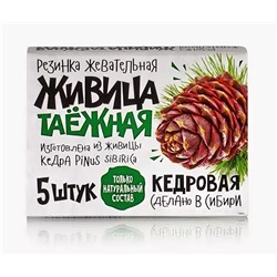 Резинка жевательная "Живица таежная" Кедровая, 5 штук по 0,8г