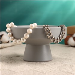 Декоративное кашпо - подставка «Кристофер», 13×13×8 см, керамическое, для кензана, серое