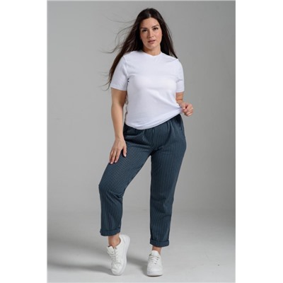 Брюки 9154 (Полоса серый_черный)