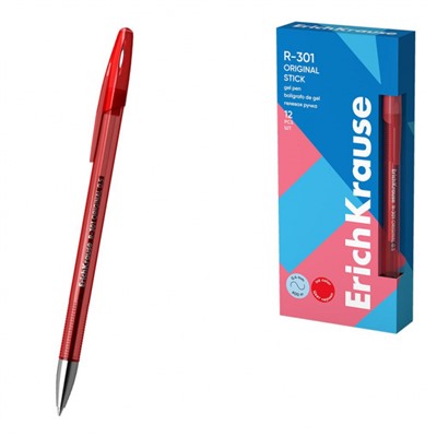 Ручка гелевая ORIGINAL 0.5 мм красная R-301 42722 ErichKrause