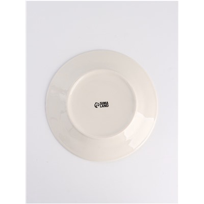 Тарелка новогодняя плоская «Новогодний хоровод», d=20 см