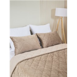 Набор покрывало и чехлы на подушку - Кристалл, цвет бежевый