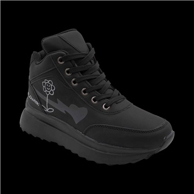 Кроссовки на меху В939-1 черные п/п