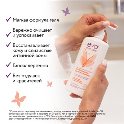 Гель для интимной гигиены EVO Intimate успокоение и восстановление, 250 мл