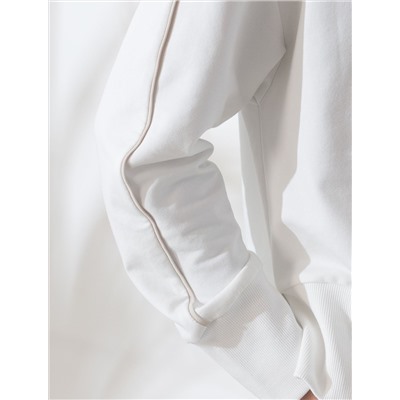 Джемпер с воротом на молнии и лампасами из футера двухнитки с эластаном