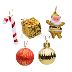 Набор новогодних украшений "С Новым годом!" (3см.* 24шт.)