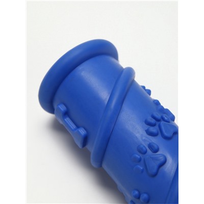 Жевательная игрушка для собак«Палка с лапками», 17.9×4.2 см, с утопленной пищалкой, TPR, синяя