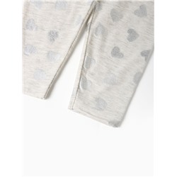 Лосины Крошка Я «Сердце», рост 92-98 см, серые