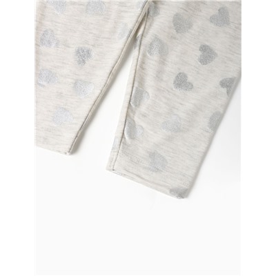 Лосины Крошка Я «Сердце», рост 92-98 см, серые