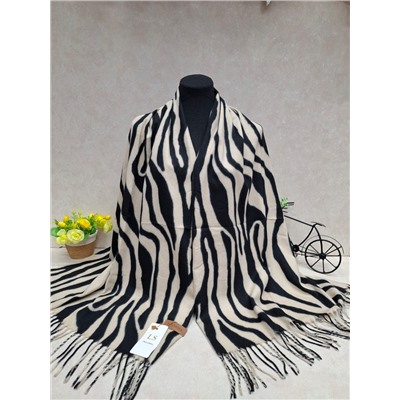 Мягкий двухсторонний палантин из кашемира мультицвет