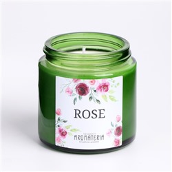 Ароматическая свеча в банке Spring Flowers. Rose, из соевого воска, 25 ч, 120 мл, роза