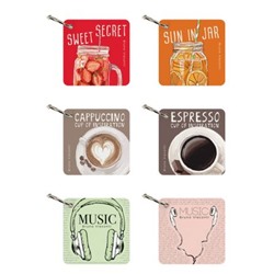 Блокнот на кольце 70х70 мм 110л без линовки "SMART JOURNAL" 4 вида 3-569 Bruno Visconti