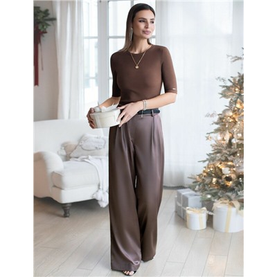 Футболка из трикотажа в широкий рубчик