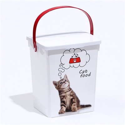 Контейнер для корма животных «Кошки», 19.6×16.7×23 5 л
