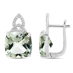 Серьги, зеленый аметист, Сардиния