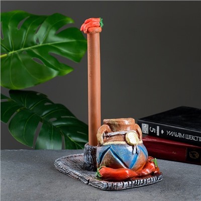 Держатель для бумажного полотенца "Амфора и перцы" 20х12х11см