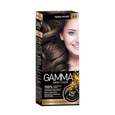 Gamma Perfect Color Стойкая Крем-Краска для волос тон 6.0 Темно-русый с окислителем кремом 6% 50 мл