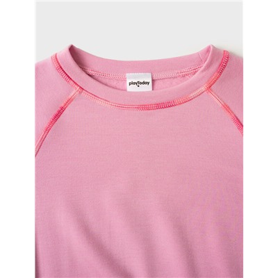 Термокомплект трикот. для девочек: фуфайка (футболка) с длин. рук, брюки