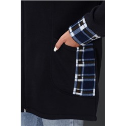 Толстовка 52223 (Синий крупная клетка)