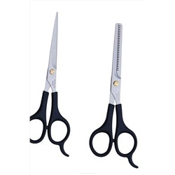 Dewal Набор парикмахерских ножниц (прямые, филировочные) / Easy Step B1-9, черный KRISTALLER, 1106218