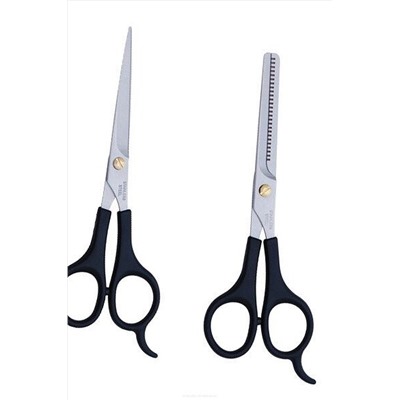 Dewal Набор парикмахерских ножниц (прямые, филировочные) / Easy Step B1-9, черный KRISTALLER, 1106218