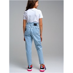 Брюки текстильные джинсовые для девочек