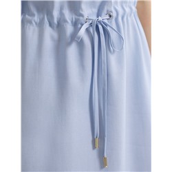 Платье-рубашка с кулиской на талии из плотного лиоцелла