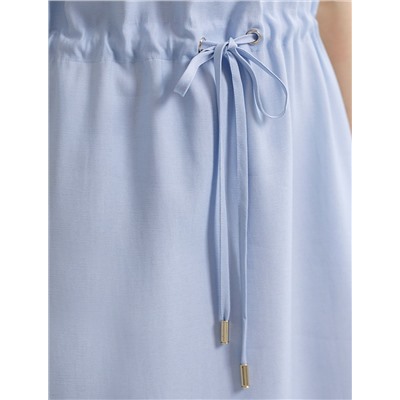 Платье-рубашка с кулиской на талии из плотного лиоцелла