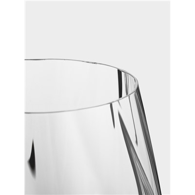 Бокалы для белого вина CRYSTAL BOHEMIA CREX OPTIC, 480 мл, набор 2 шт., стекло, прозрачные