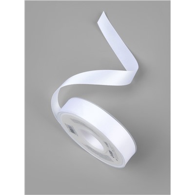 Лента атласная TEIRA, двухсторонняя, 20 мм, 25±1 м, белая №0029