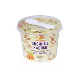 Хлопья овсяные с яблоком и гречишным мёдом, стаканчик с ложкой 45г ЭКОПРОДУКТЫ, 1185008