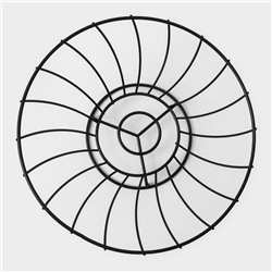 Фруктовница Доляна, 24.5×24.5×11 см, чёрная