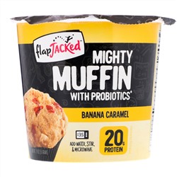 FlapJacked, "Мощный маффин" с пробиотиками, банановая карамель, 1,9 унц. (55 г)