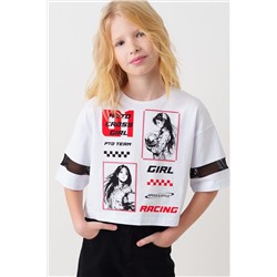 Фуфайка трикотажная для девочек (футболка) PLAYTODAY, 1240268