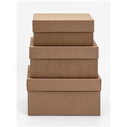 Набор коробок 3 в 1 «Крафт», 19×17.5×15.5 см