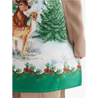 Фартук ««Этель»: Новогодний лес», 65×60 см, 100 % хлопок, саржа, 190 г/м²