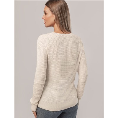 Кардиган тонкой ажурной вязки из хлопка и вискозы