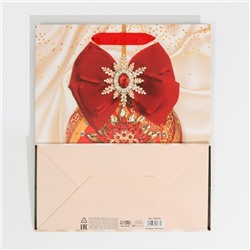 Пакет подарочный новогодний ламинированный «С Новым годом», ML 23×27×11.5 см